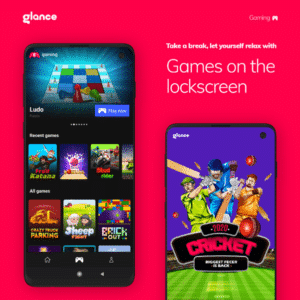 games on Glance smart lock screen in Samsung